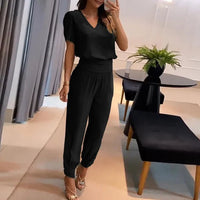 Precious | Stilvolles Set aus Oberteil und Hose – Schwarz
