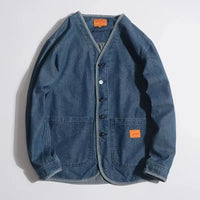 PHILIPPE - Französischer Vintage-Jeansjacke für Männer – Blau
