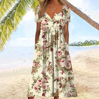 Petralia - Soft-Touch Midi-Kleid – Mehrfarbig