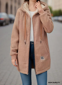 Belinda | Cardigan mit Fleece-Futter – Khaki