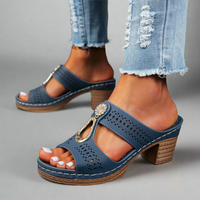 Albrechtine | Orthopädische Sandalen mit Strass-Komfort – Blau