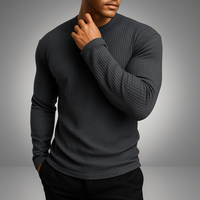 Gervase - Strick Pullover Mit Rippmuster – Grau