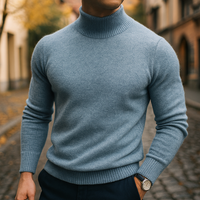 Klara | Eleganter Merinowollpullover für Damen – Grau-Grün