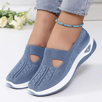 Yalia - Gepolsterte Walkingschuhe – Blau