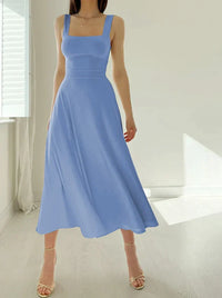 Verenar | Einfaches Kleid für Damen – Baby Blau