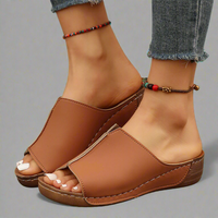 Clemensia | Handcrafted Premium Wedge Sandals – Dunkelbraun