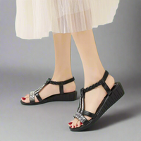 Vollmara | Premium Sandalen für herausragenden Komfort – Lederoberfläche Schwarz