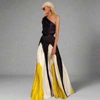 Roselisa | Elegantes Maxikleid für jeden Anlass – Schwarz und Gelb