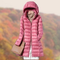 Regenjacke Mit Kapuze für Damen | Leichte – Rosa