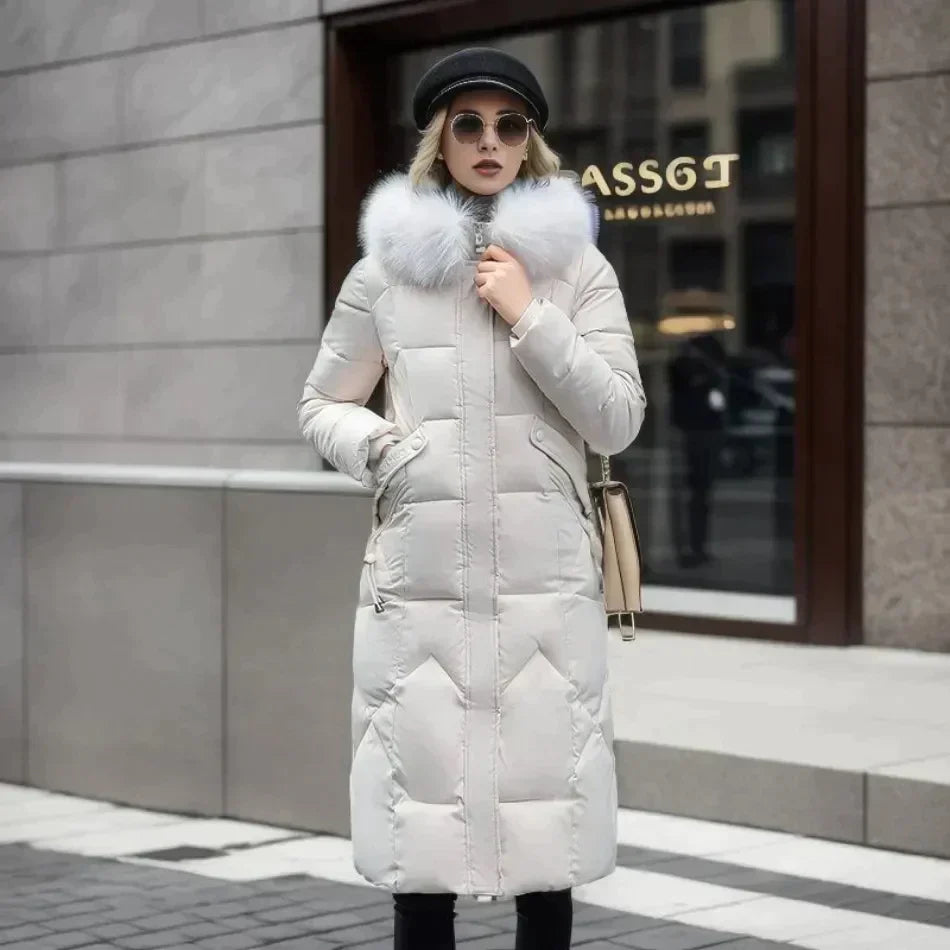Saytricia | Stylischer Mantel mit Kunstfell