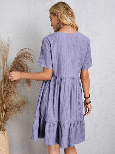 Gwendolyn - Elegantes Rüschen-Lose-Kleid
