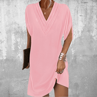 Denise – Elegantes Kleid mit fließender Passform – Rosa