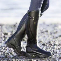 Damen-Stiefel mit moderner Silhouette | klare Linienführung – Schwarz