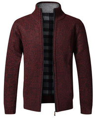 Lennart | Lässiger Strick-Cardigan – Dunkelrot