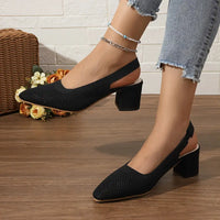 Sabrina -  Atmungsaktive hochhackige Pantoffeln Sandalen Frauenschuhe – Schwarz