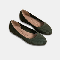 Edith™ | Eleganter atmungsaktiver Ballerinaschuh zum Hineinschlüpfen – Grün