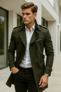 Manny | Handgefertigte Jacke – dunkelgrun