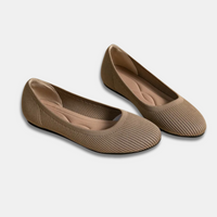 Edith™ | Eleganter atmungsaktiver Ballerinaschuh zum Hineinschlüpfen – Khaki