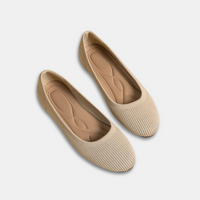 Edith™ | Eleganter atmungsaktiver Ballerinaschuh zum Hineinschlüpfen – Beige