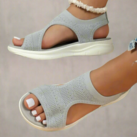 Kathrudis | Orthopädische Laufsandalen für Damen mit Offener Zehenpartie – Grau