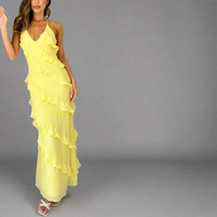 Sieglinde | Maxikleid in Zitrone aus luftiger Premium-Viskose – Gelb