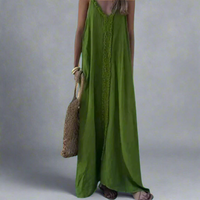 Fralhild | Elegantes Boho Maxikleid – Grün