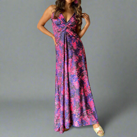 Swenja | Boho Sommerkleid für Eleganz und Komfort – Lila