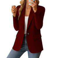 Annette™ | Eleganter Blazer – Bordeauxrot