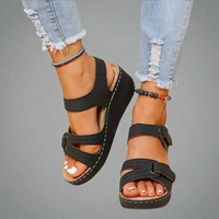 Gudula | Elegante orthopädische Sandalen aus weichem Premiummaterial für schmerzfreie Sommertage – Schwarz