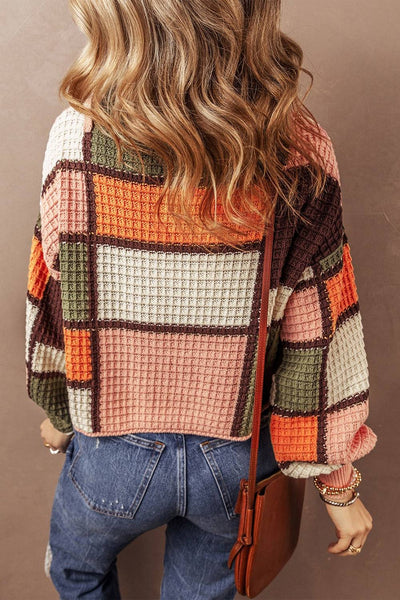 Lydie | Pullover im Colorblock-Design mit Kordelzug