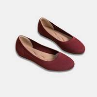 Edith™ | Eleganter atmungsaktiver Ballerinaschuh zum Hineinschlüpfen – Rot