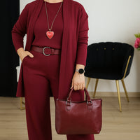 Velia™ - Bequemes und Elegantes 3-Teiliges Set – Rot
