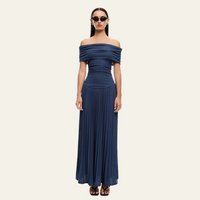 VANDA - ELEGANTES LANGES KLEID – Marine
