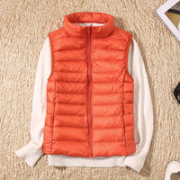 Weste Damen Leicht Gepolstert | Ärmellose Outdoor-Weste – Orange