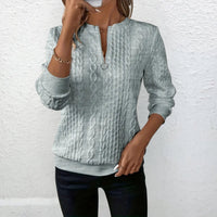 Florence™ - Eleganter Stilvoller Strickpullover – Grau