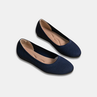 Edith™ | Eleganter atmungsaktiver Ballerinaschuh zum Hineinschlüpfen – Blau