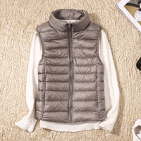 Weste Damen Leicht Gepolstert | Ärmellose Outdoor-Weste – Khaki
