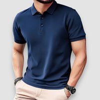 Dino | Short Sleeve Polo Shirt – Blau