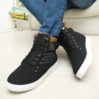 Owen | Neue High Top Canvas Freizeitschuhe Männer – Schwarz