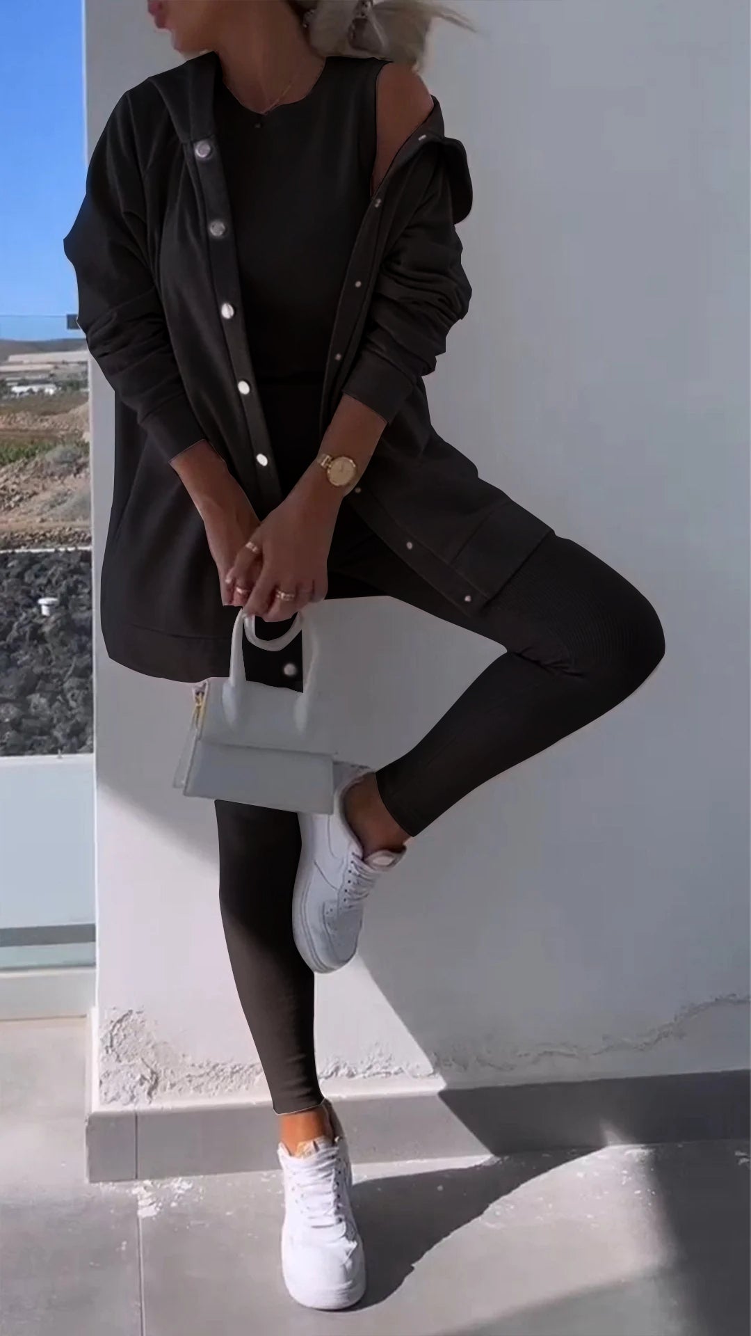 Elise - Elegantes Kapuzenweste Sweatshirt-Set