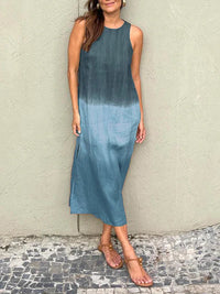 Marisavelle | Elegantes Druckkleid – Blau