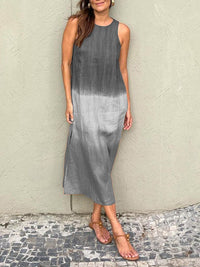 Mira | Stilvolles Printkleid – Licht Grijs