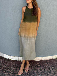 Mira | Stilvolles Printkleid – Donkergroen