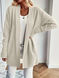 Sofia | Kuscheliger Cardigan mit offenem Schnitt – Cremiges Weiß