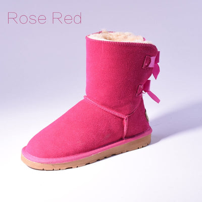 Lela | Warme Schneestiefel mit Fell und Schleifen für Frauen