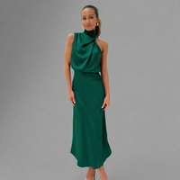Elgunde | Stilvolles Abendkleid – Dunkelgrün