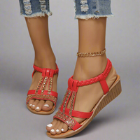Vollmara | Premium Sandalen für herausragenden Komfort – Lederoberfläche Rot