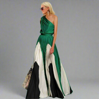 Roselisa | Elegantes Maxikleid für jeden Anlass – Grün und Schwarz