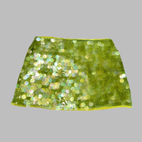 Berengilda | Vibrant Sequin Mini Rock für glänzende Eleganz – Grün
