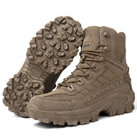 Wasserdichte und rutschfeste taktische Sportstiefel mit hohem Schaft (verbesserte Haltbarkeit) – Kaffee